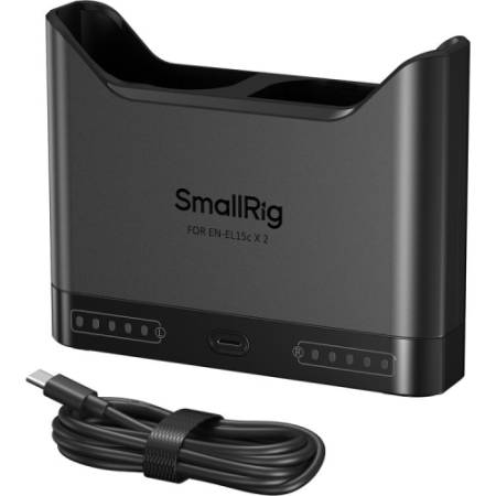 SmallRig 5491 - dwukanałowa ładowarka do akumulatorów Nikon EN-EL15c - zawartość zestawu